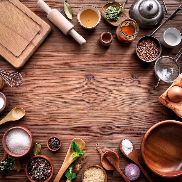 Кухонная утварь и ингредиенты